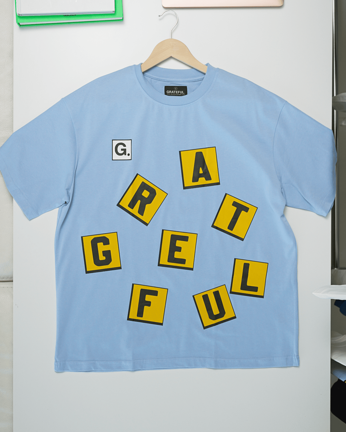 The Letter Box Tee- Slate Blue