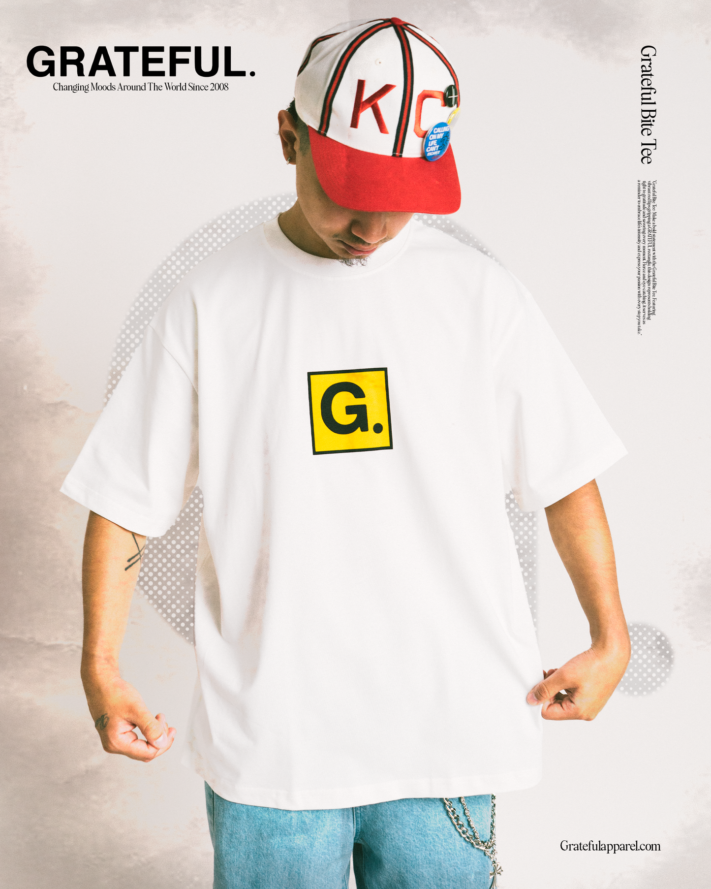 Grateful Bite Tee- White