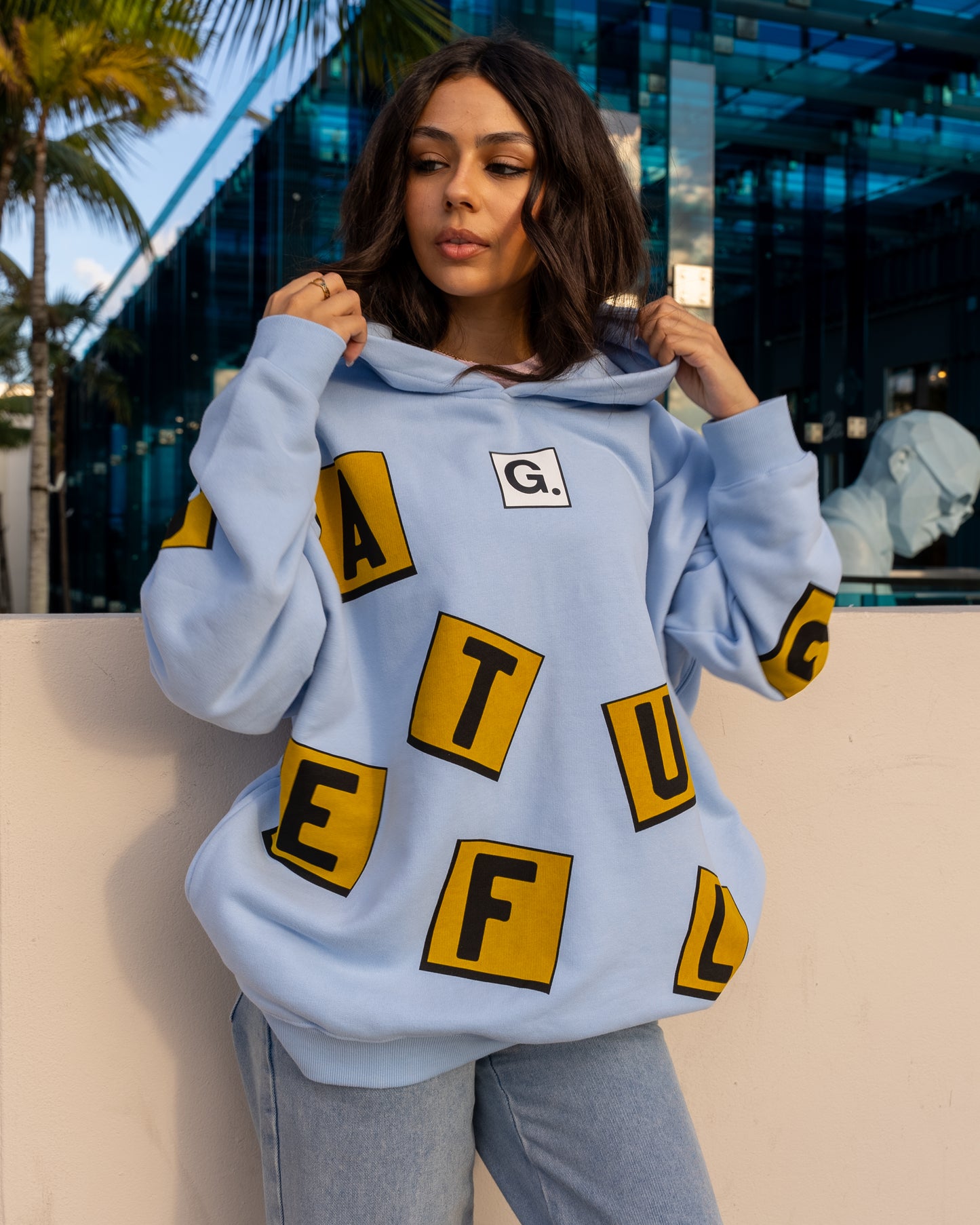 The Letter Box Hood- Slate Blue