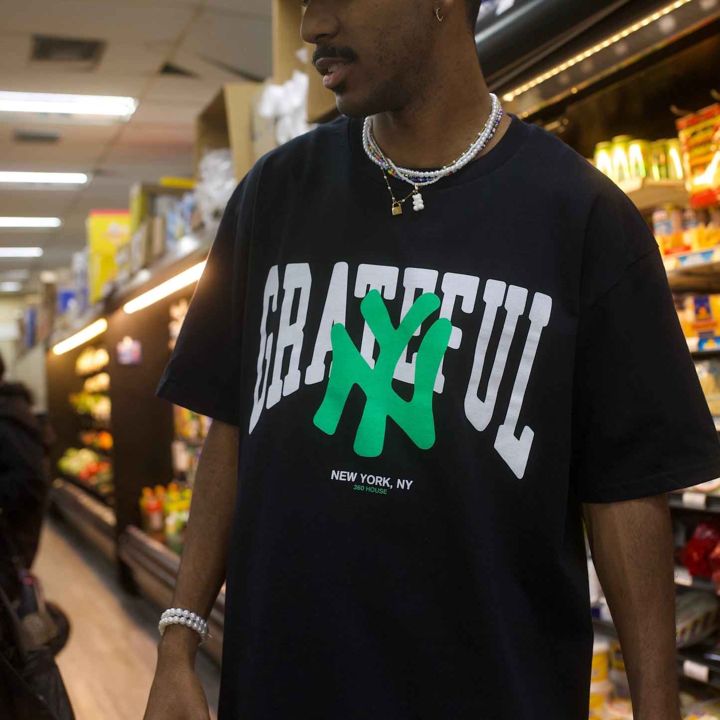Arch Logo NY Tee - Black