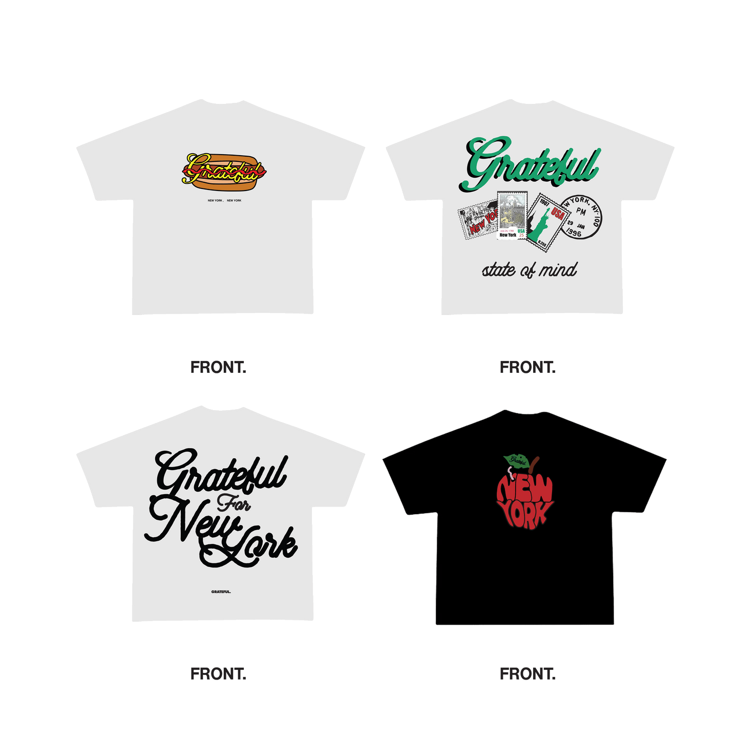 Grateful NY Tees 4-Pack