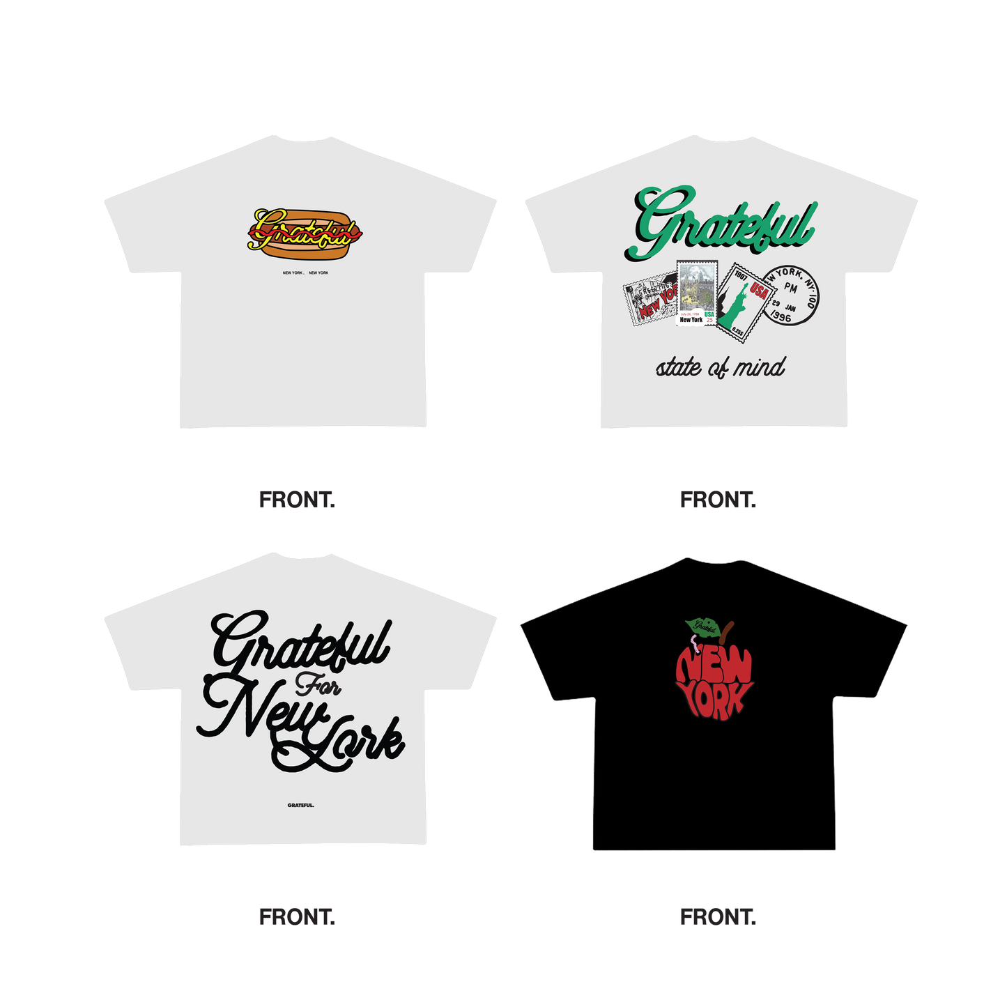 Grateful NY Tees 4-Pack