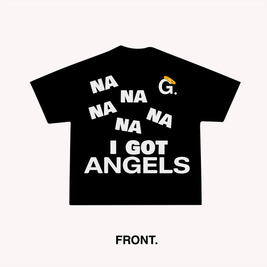 I Got Angels Tee - Black