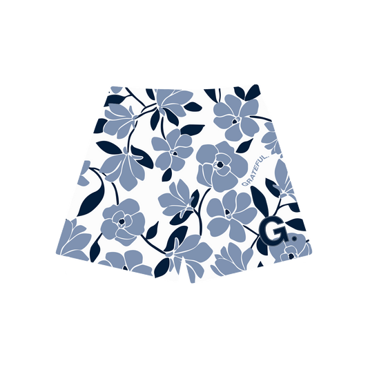 Blue Blossom Mesh Shorts