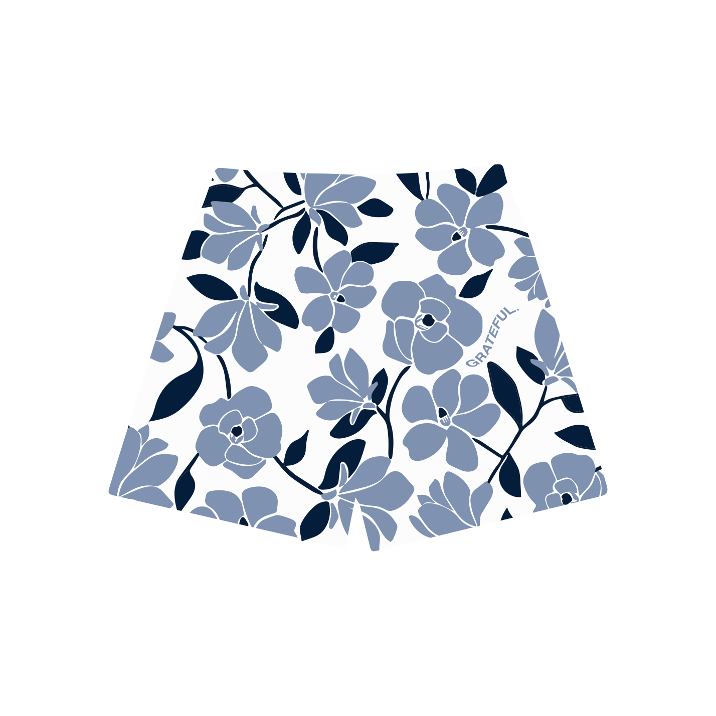 Blue Blossom Mesh Shorts