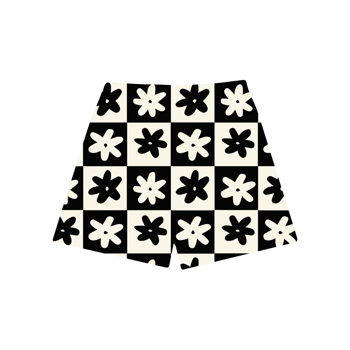 G. Floral Check Mesh Shorts