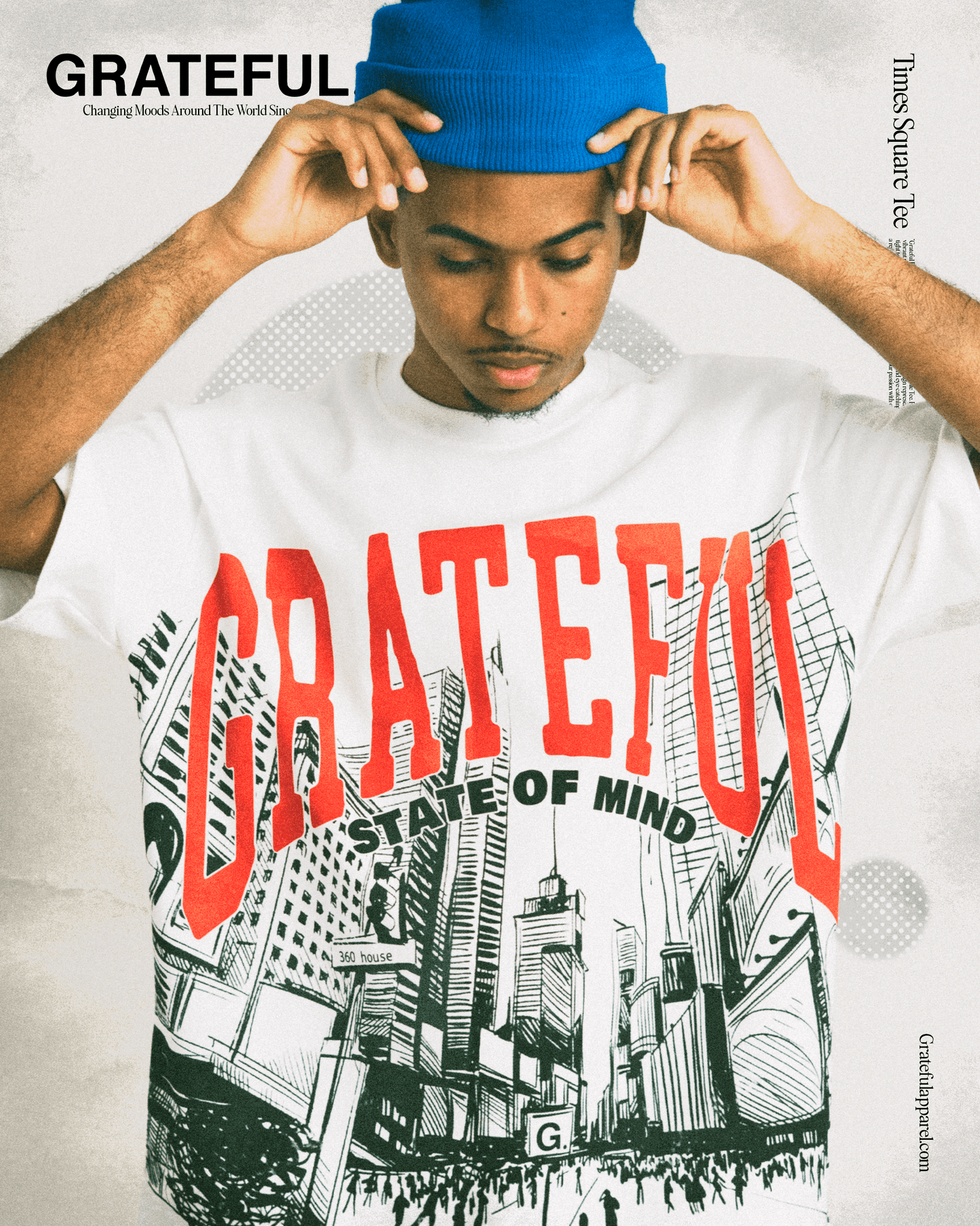 Times Square Tee- White