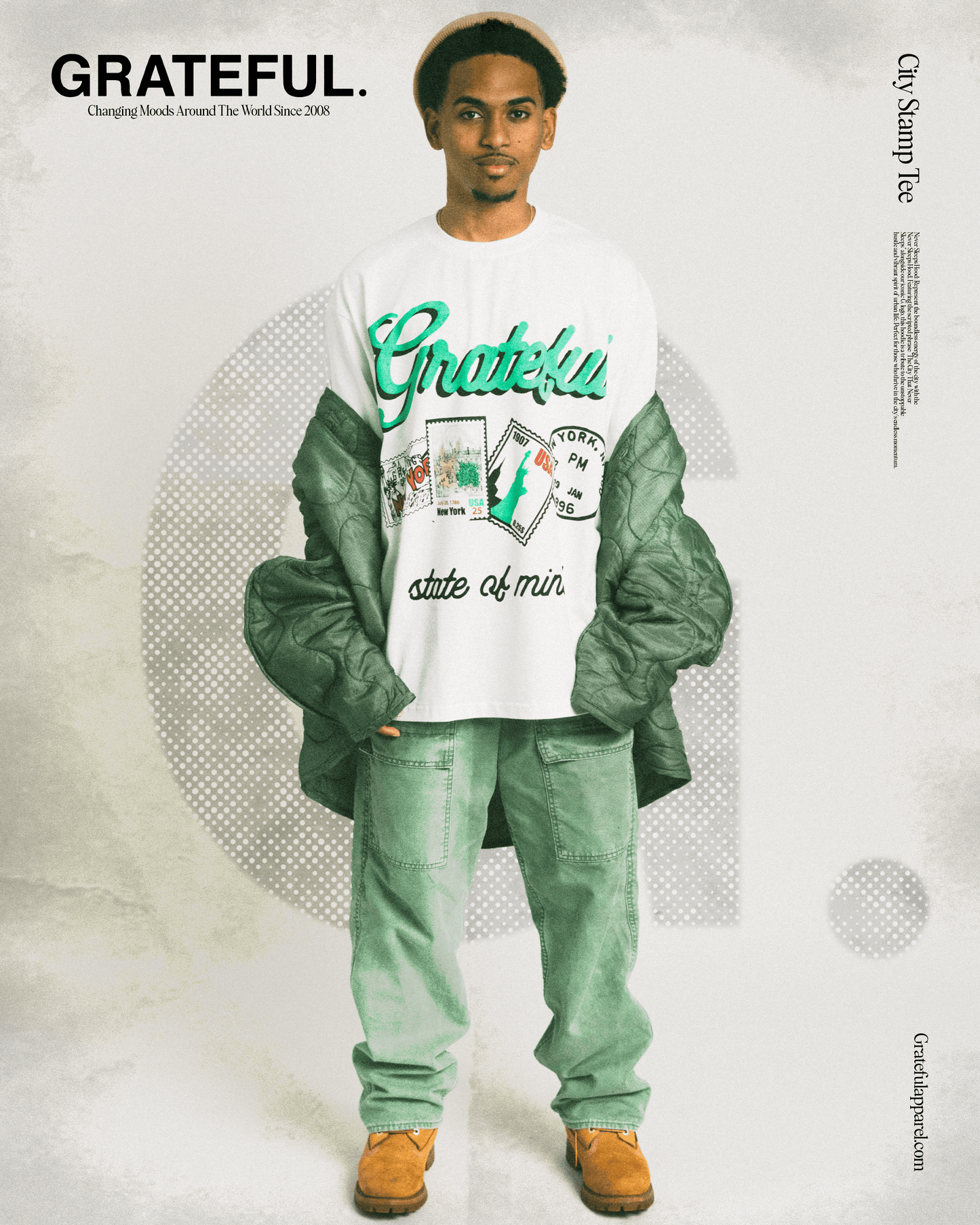 City Stamp Tee- White