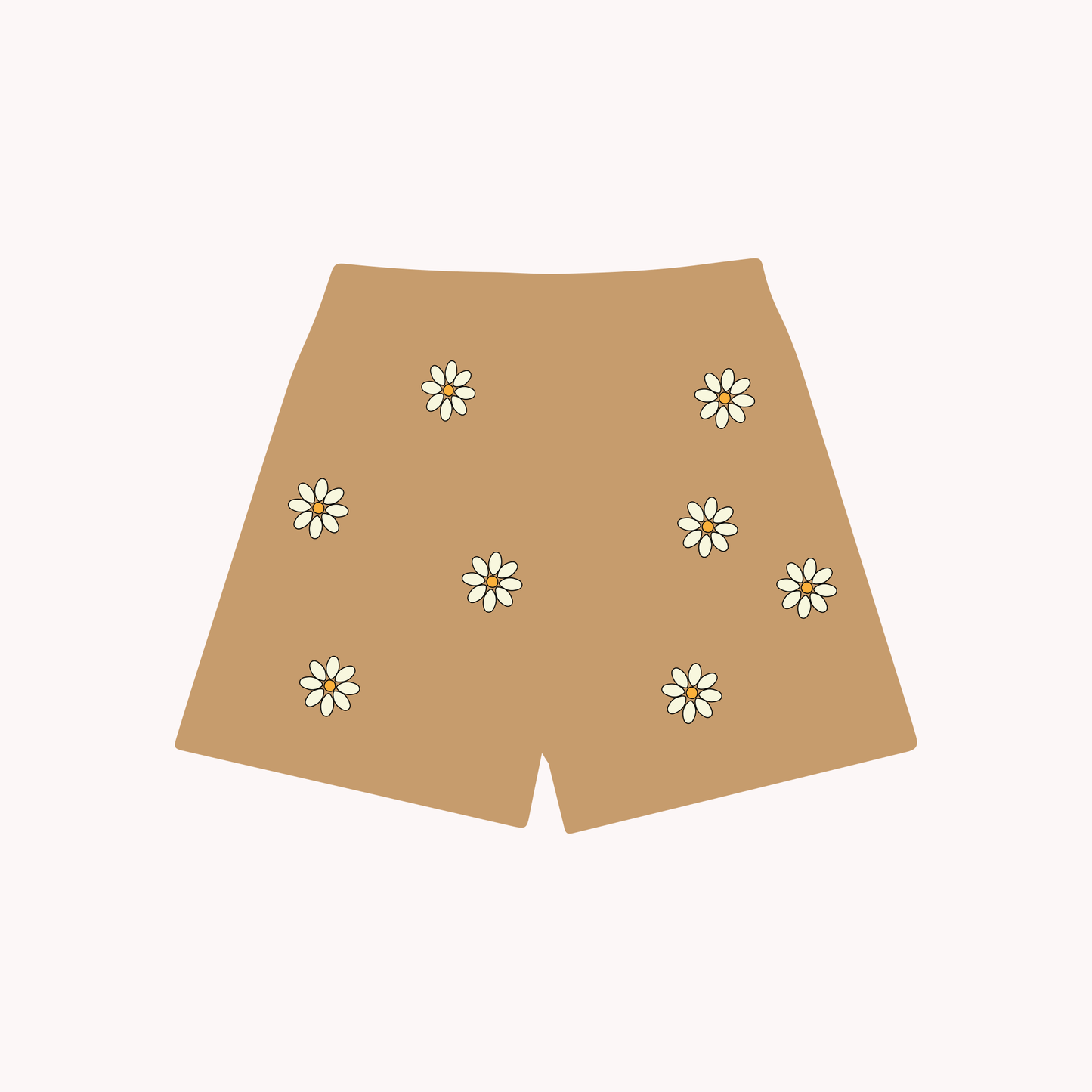 NY Flower Market Mesh Shorts - Camel