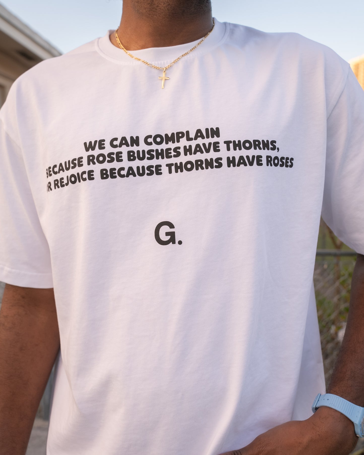 Rejoice Tee- White