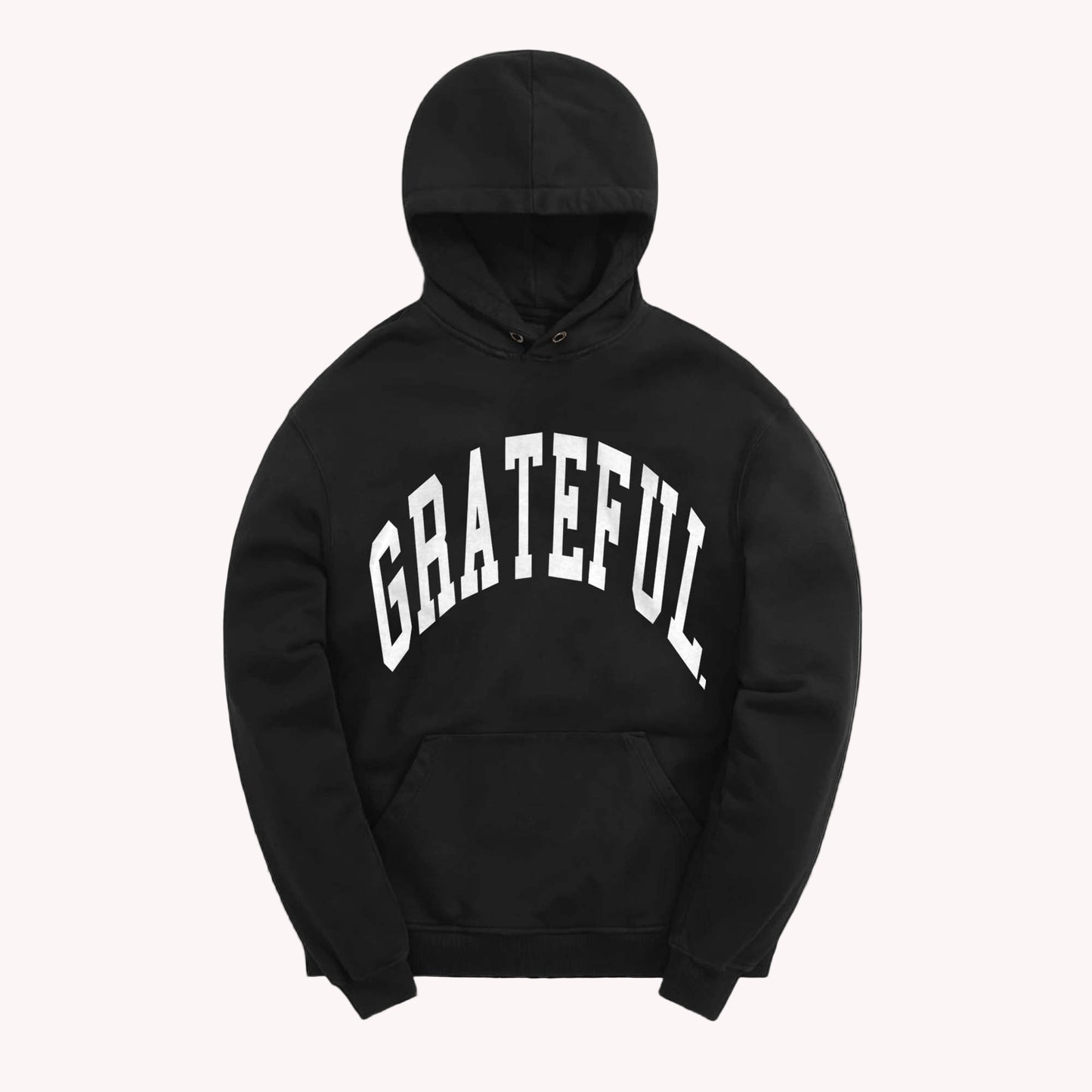 Arched Logo Black Hood // White (Oversized Print)