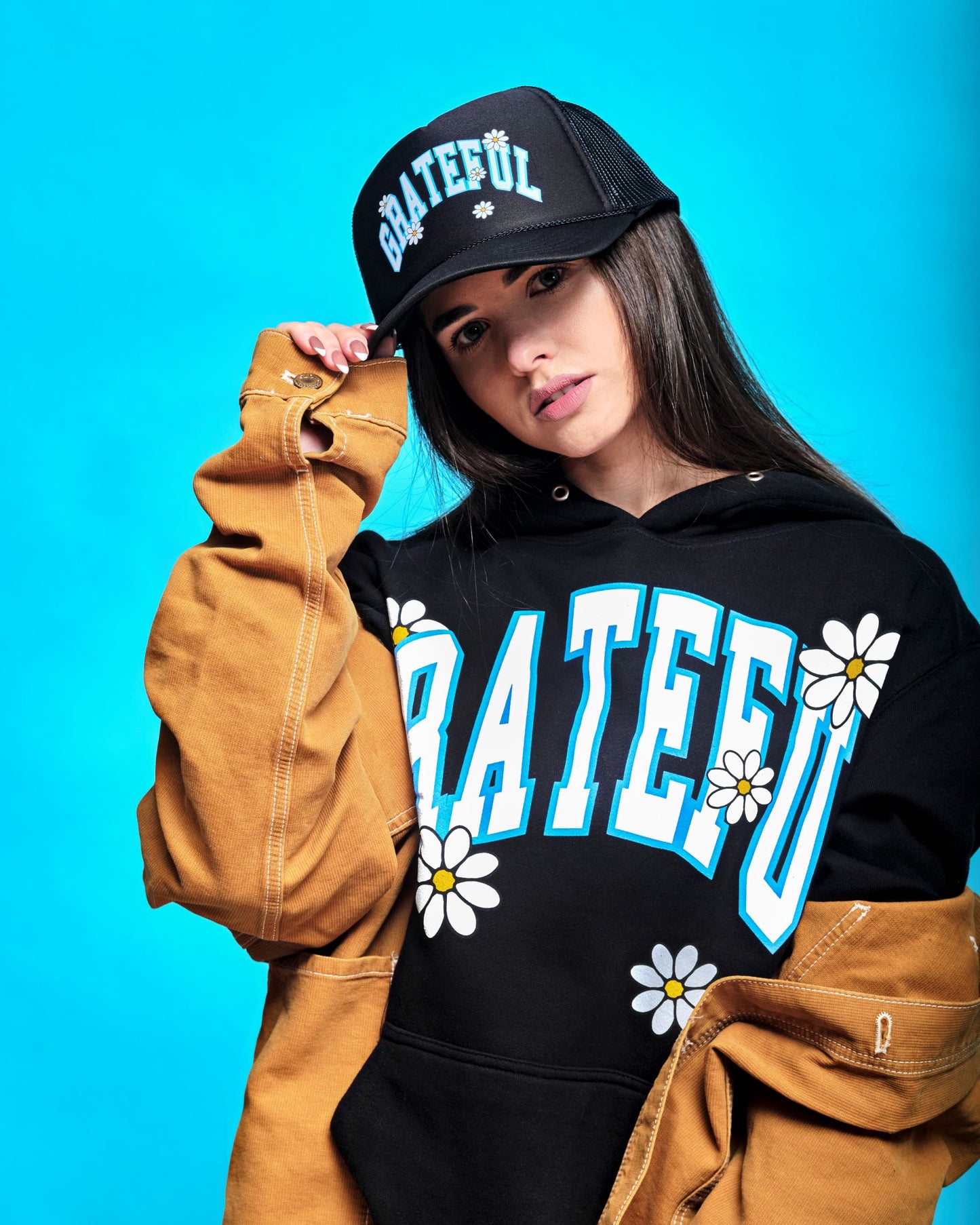 Daisy Arch Trucker Hat- Gold