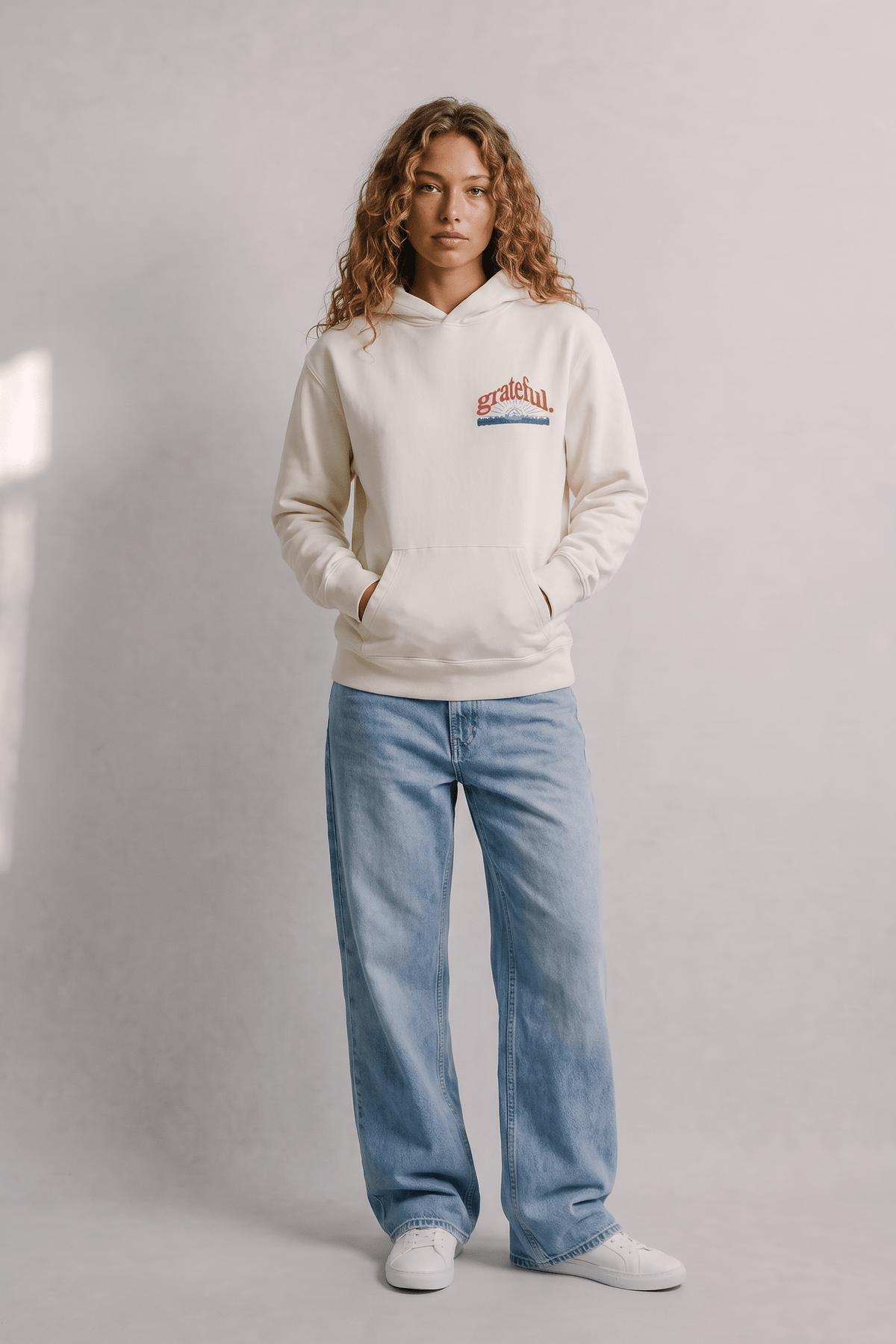 Move Mountains Hoodie - Bone