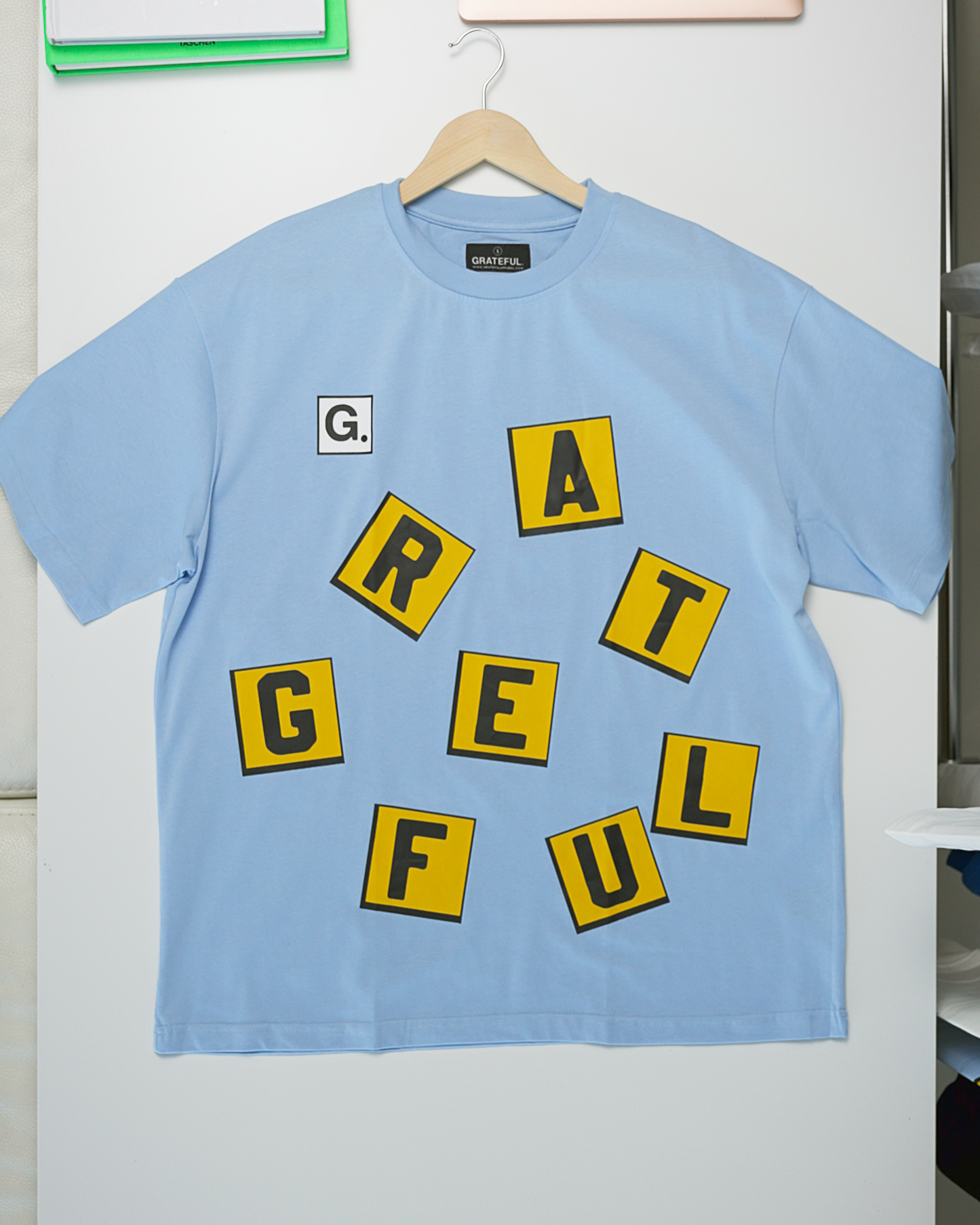 The Letter Box Tee- Slate Blue