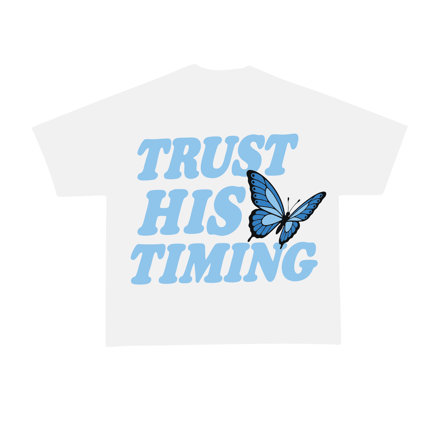 Trust His Timing Tee - White