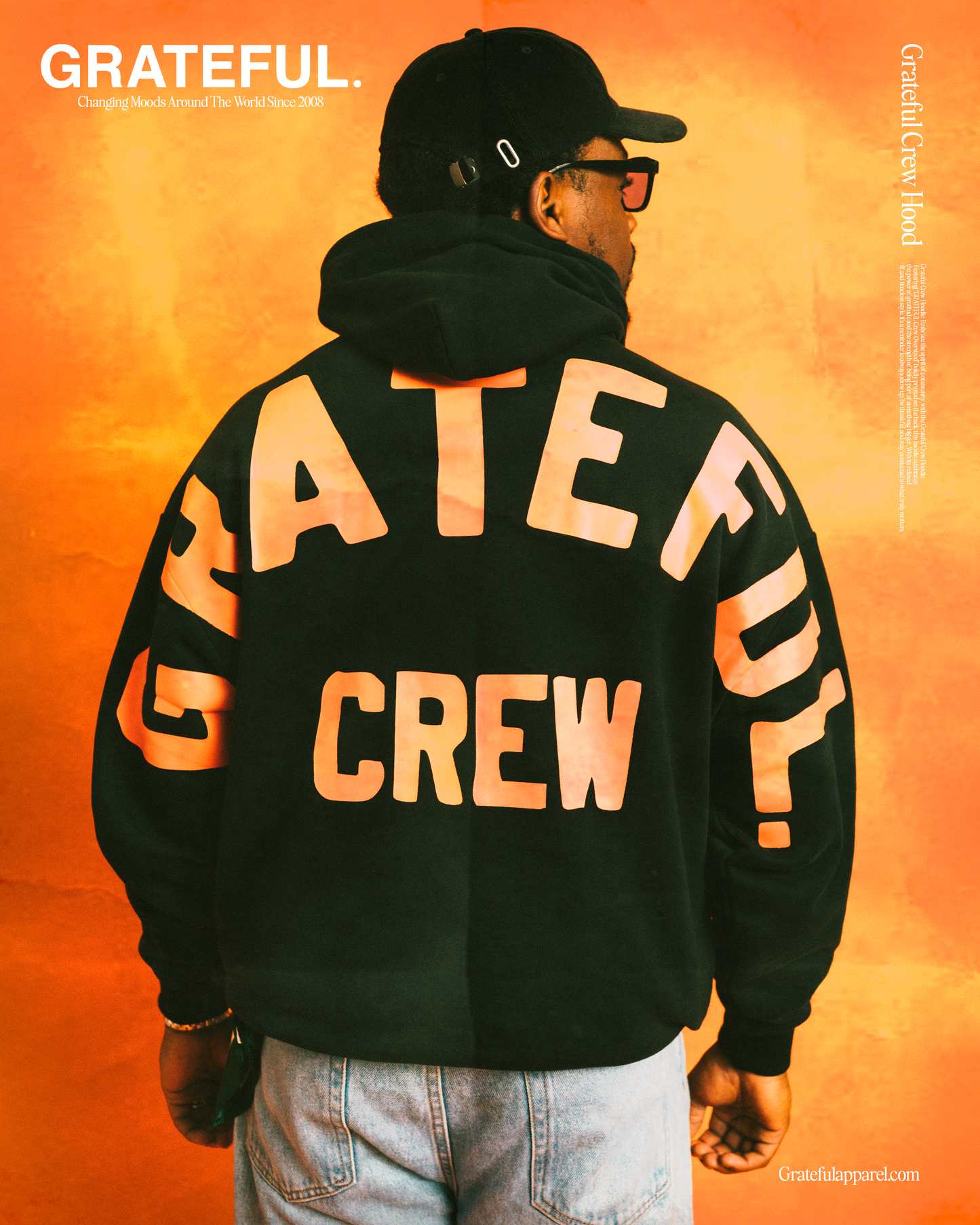 Grateful Crew Hood- Black