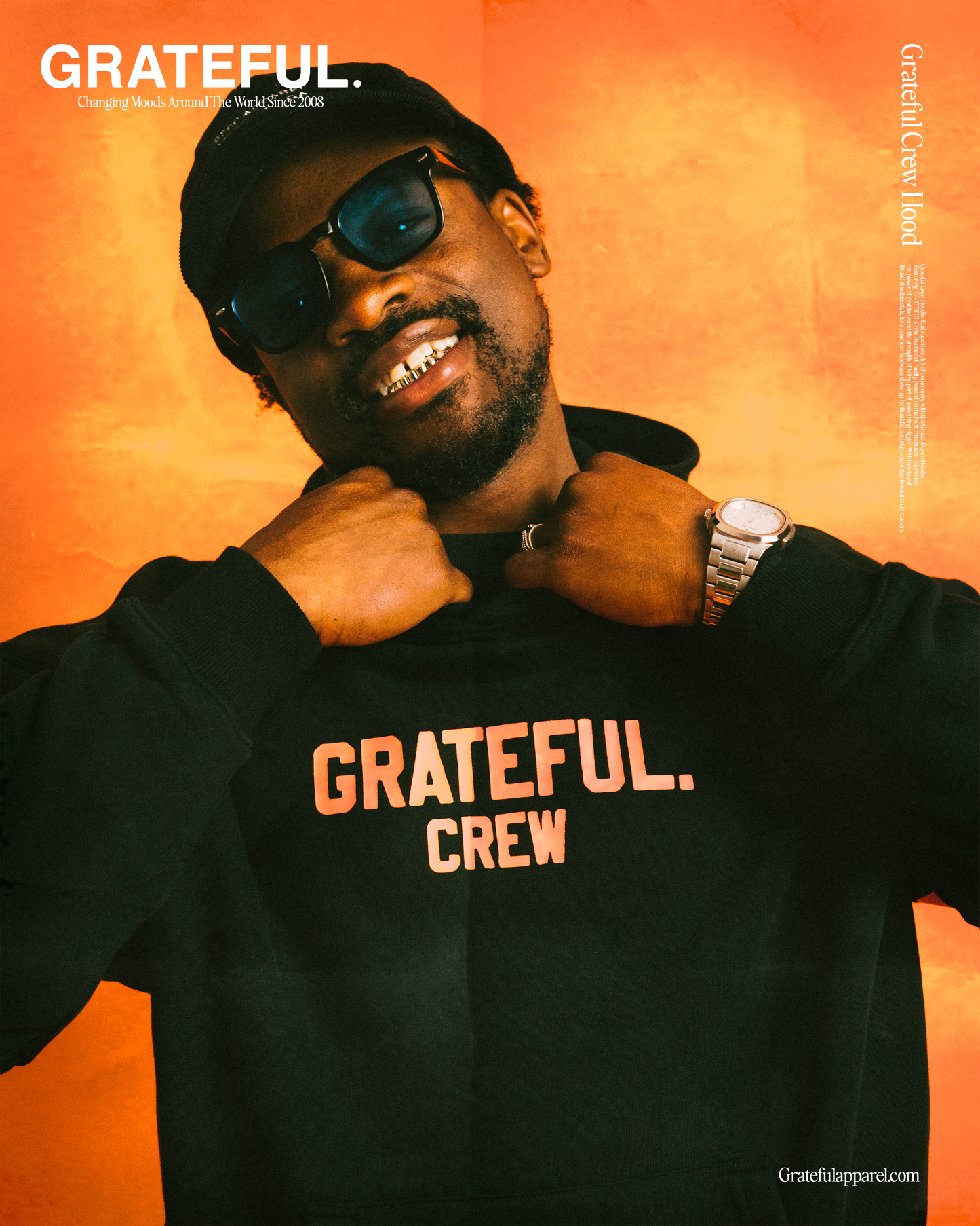 Grateful Crew Hood- Black