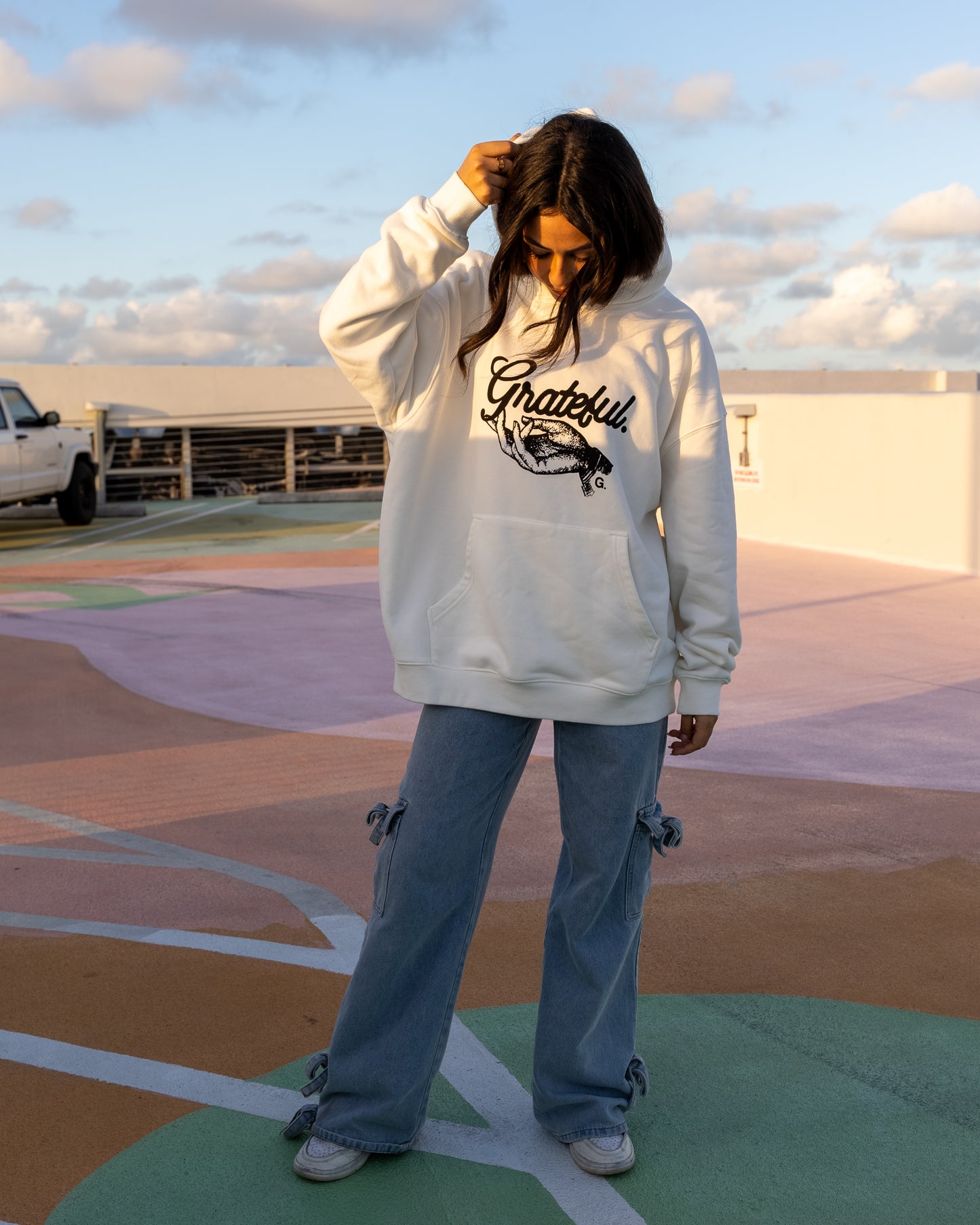 Only Prayer Hood- Off White