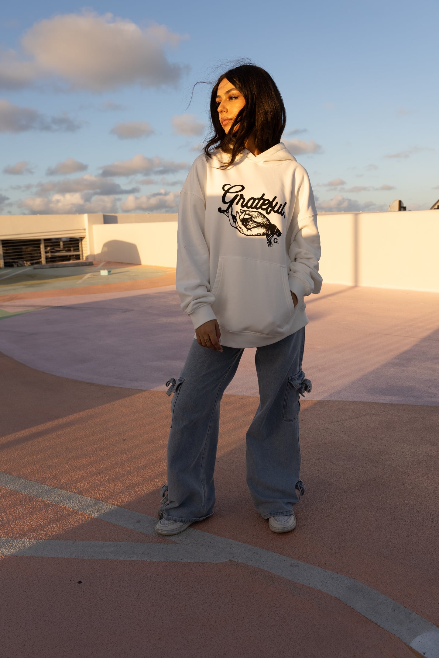 Only Prayer Hood- Off White