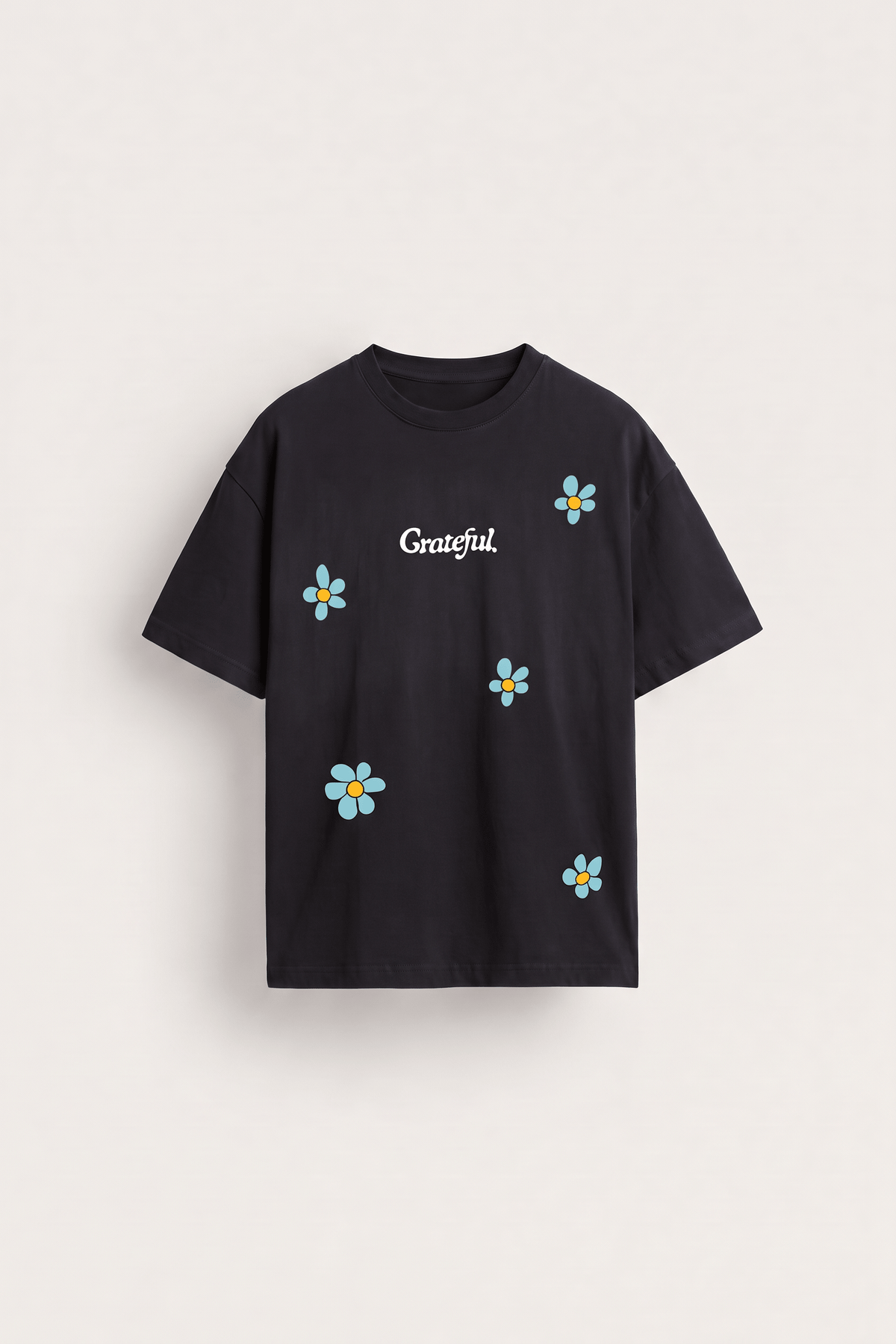 Flowers and Smiles Tee - Black