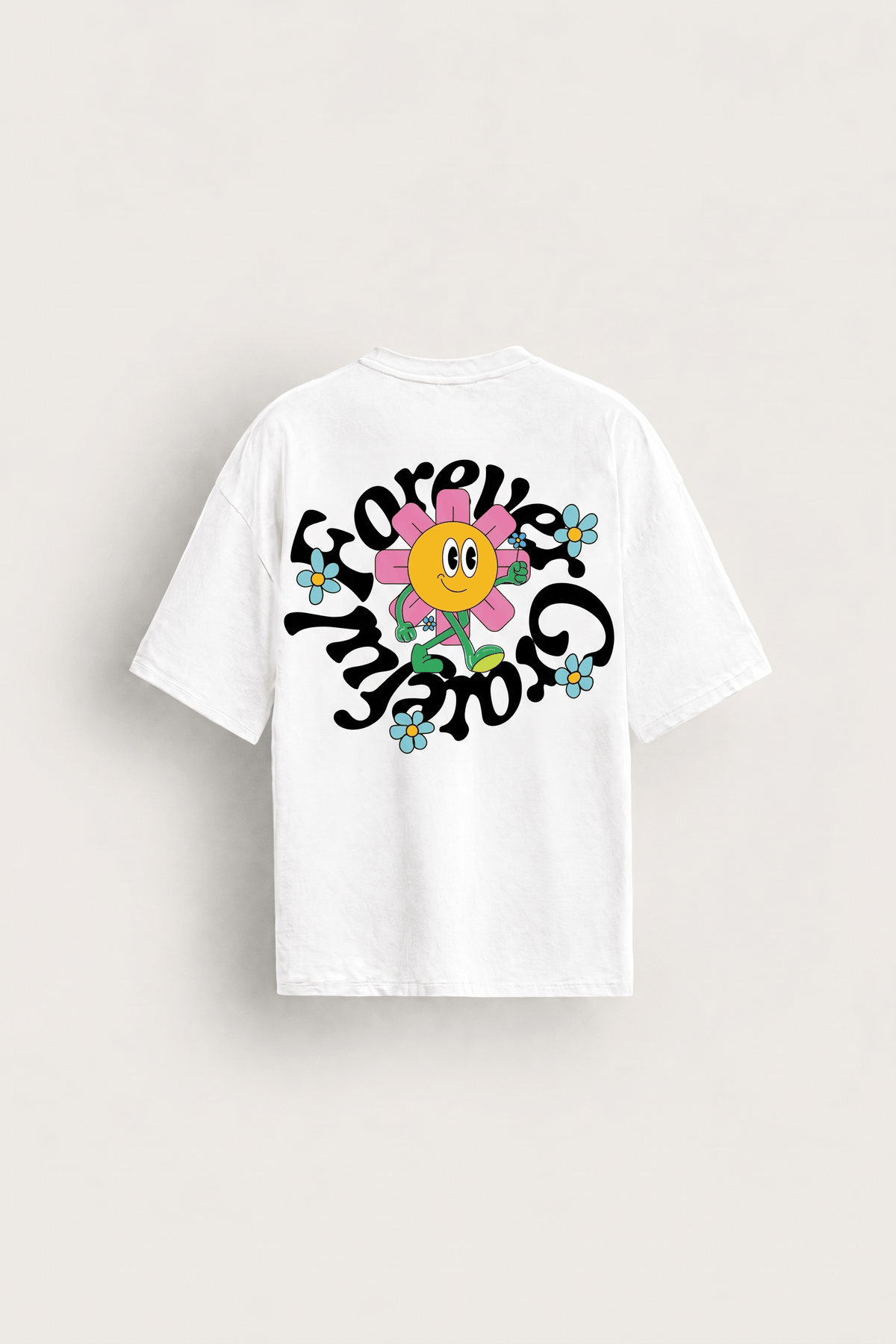 Flowers and Smiles Tee - White