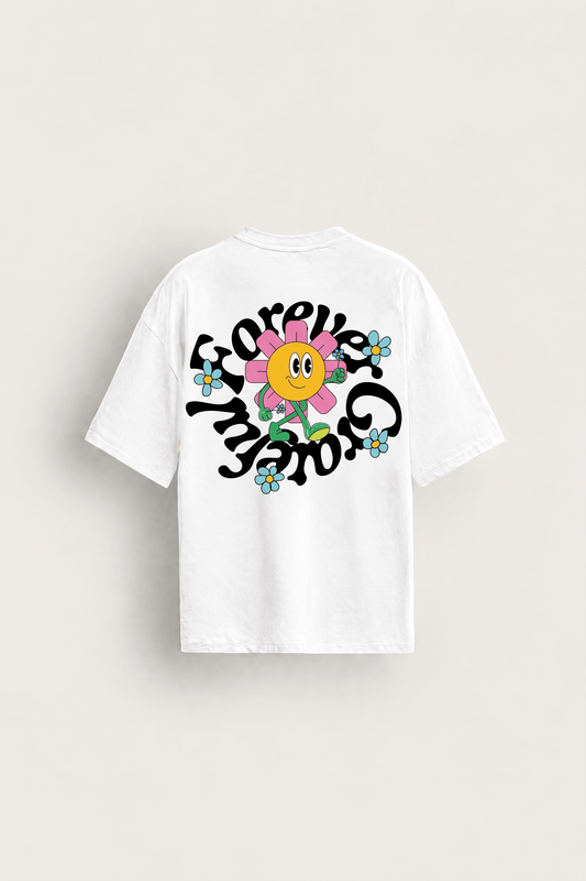 Flowers and Smiles Tee - White