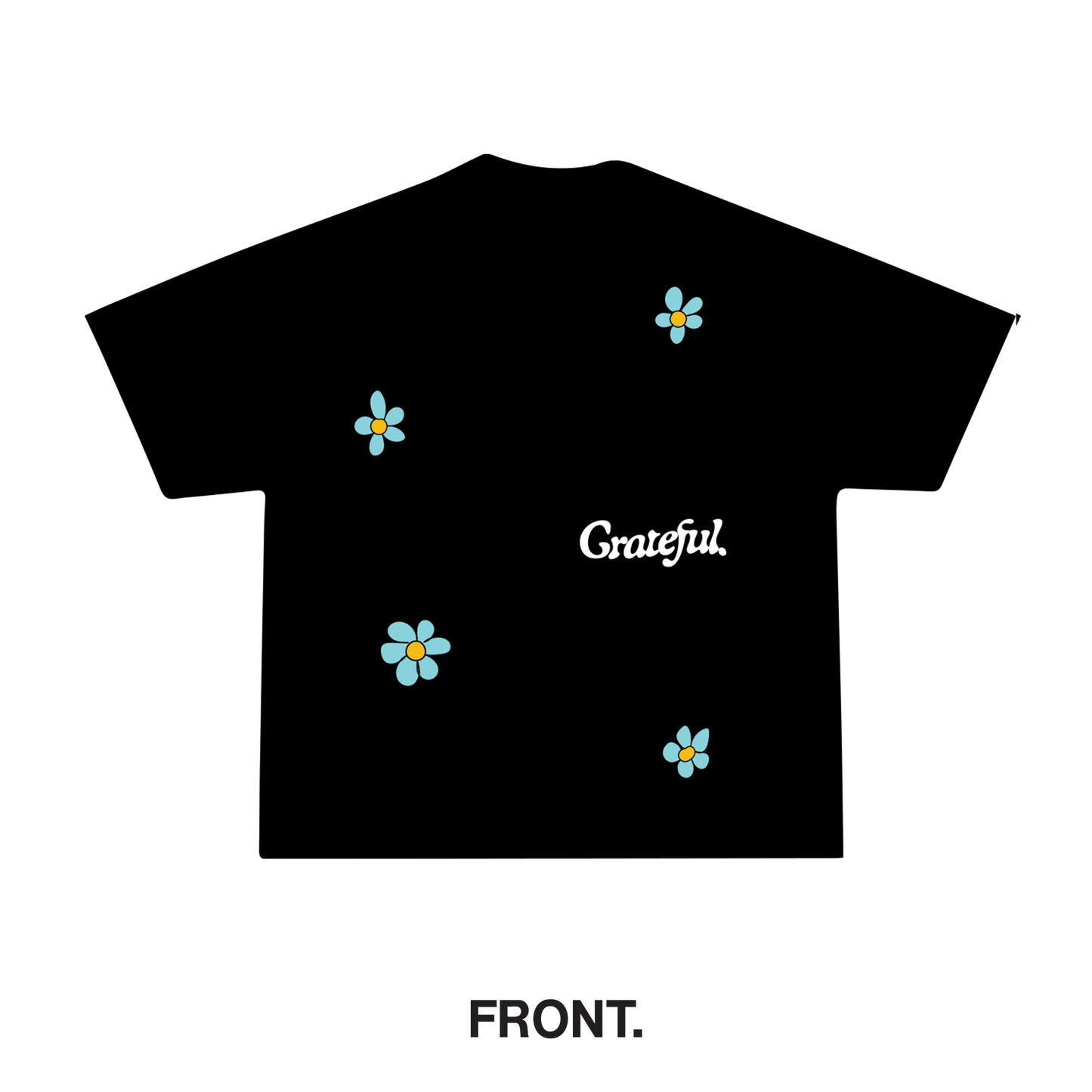 Flowers and Smiles Tee - Black