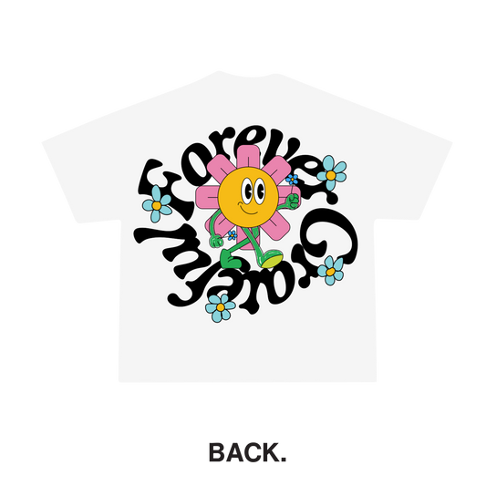 Flowers and Smiles Tee - White