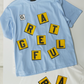 The Letter Box Tee- Slate Blue