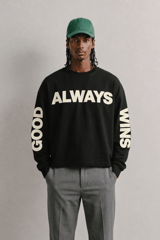 Good Always Wins L/S Tee - Black