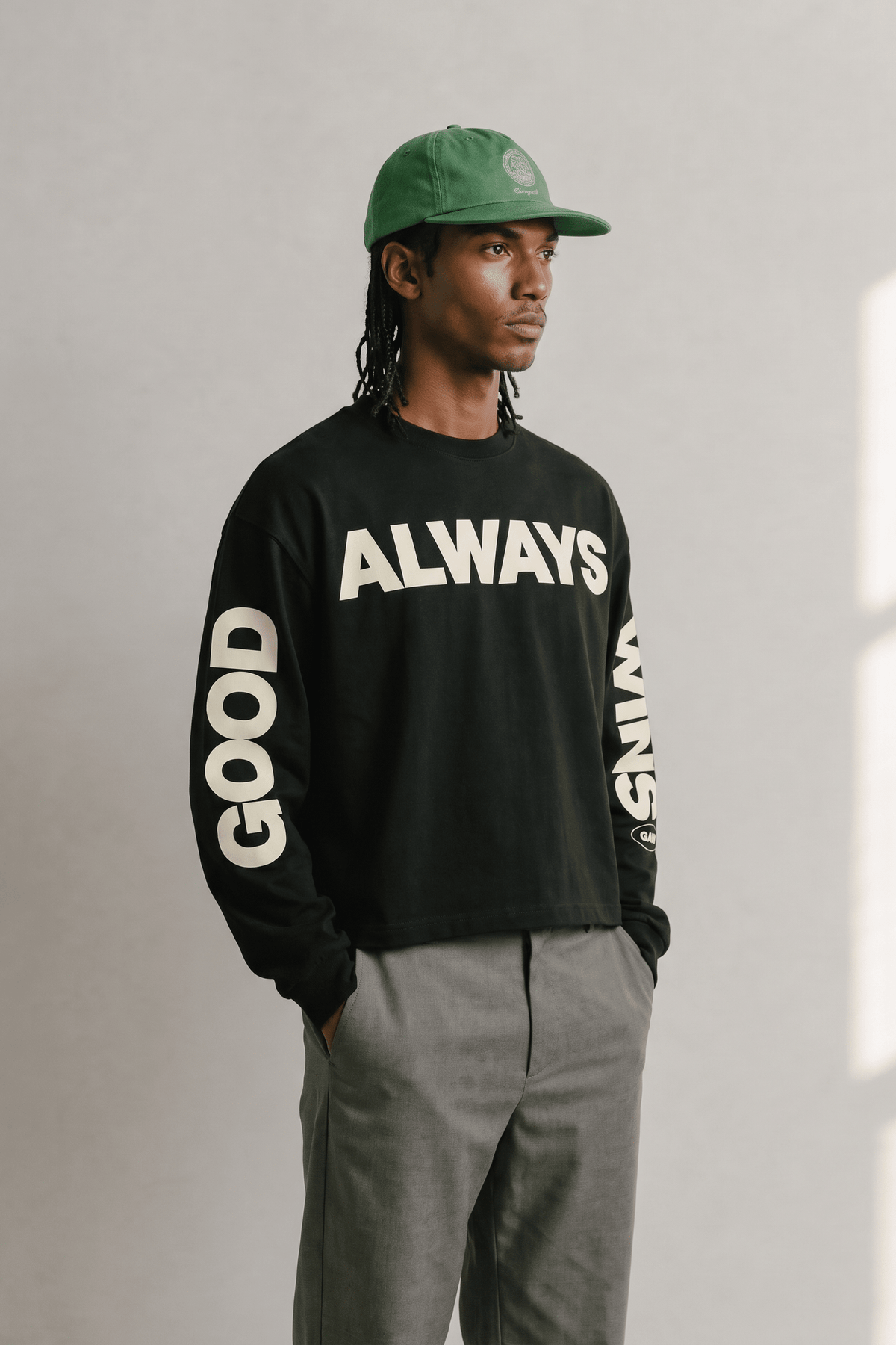 Good Always Wins L/S Tee - Black