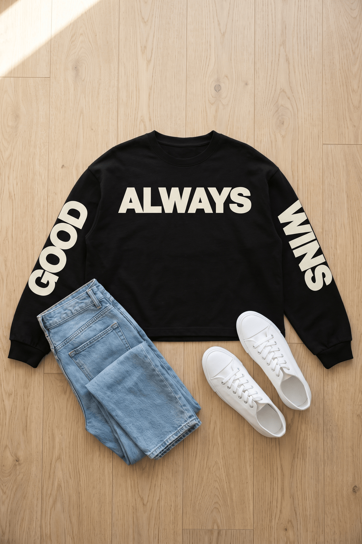 Good Always Wins L/S Tee - Black
