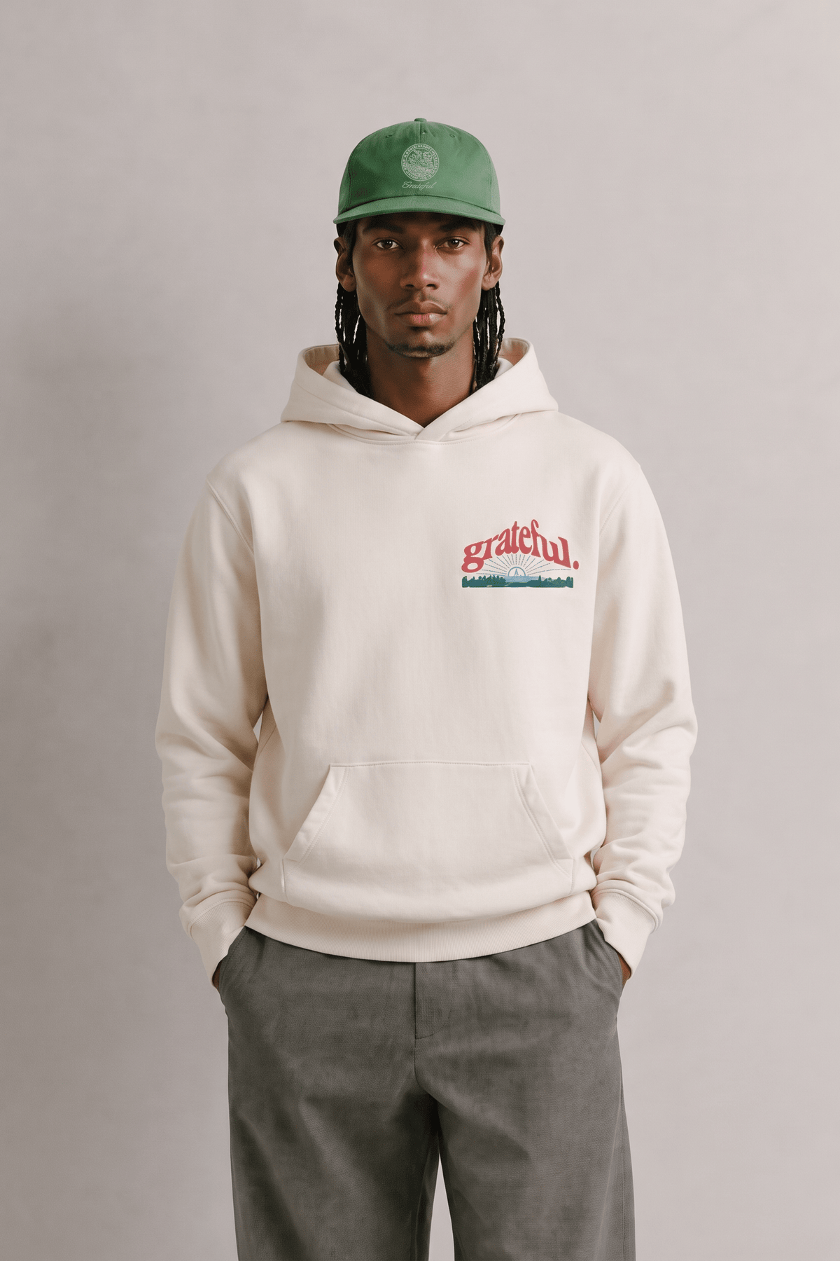 Move Mountains Hoodie - Bone
