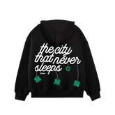 Never Sleeps Hood- Black