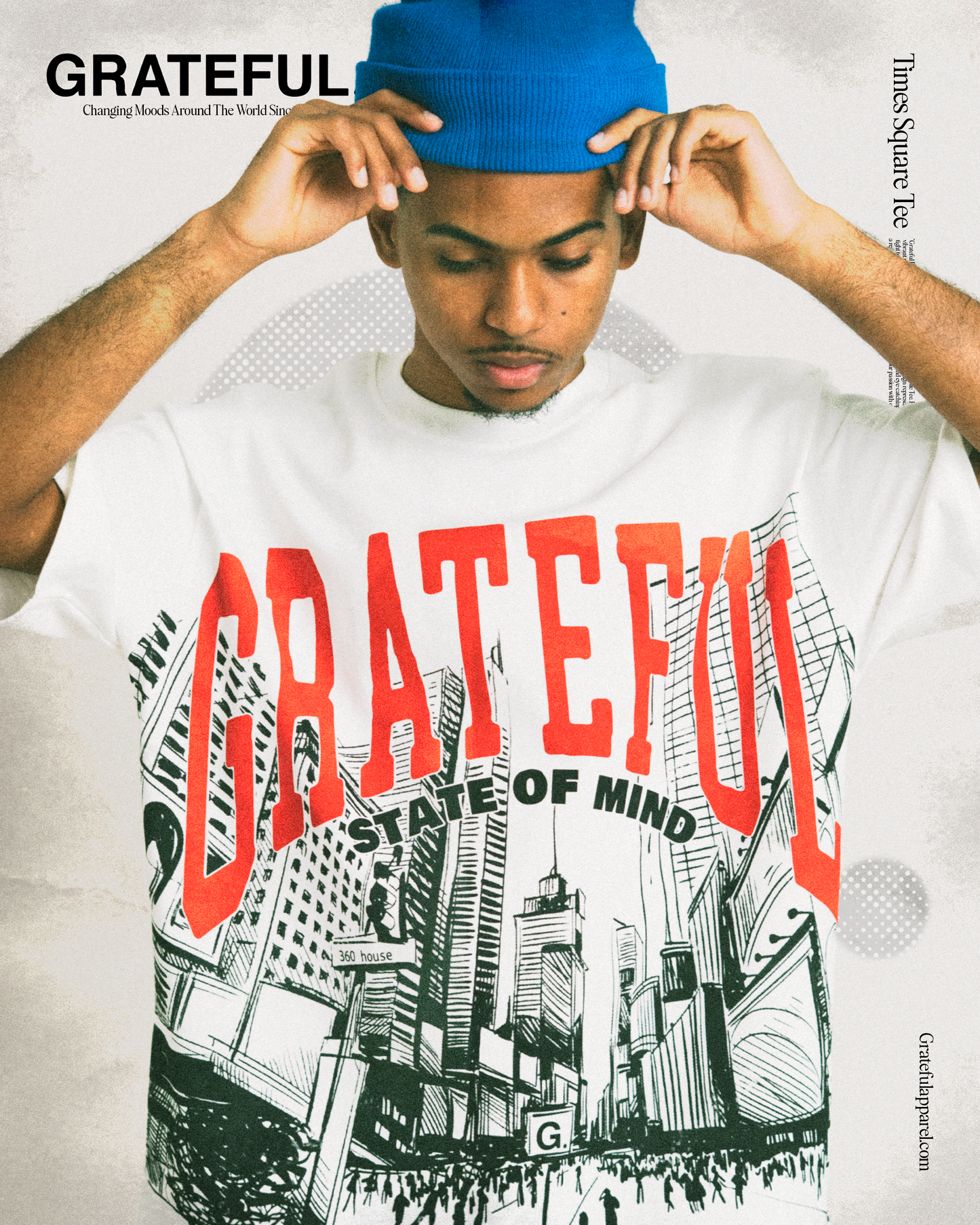 Times Square Tee- White