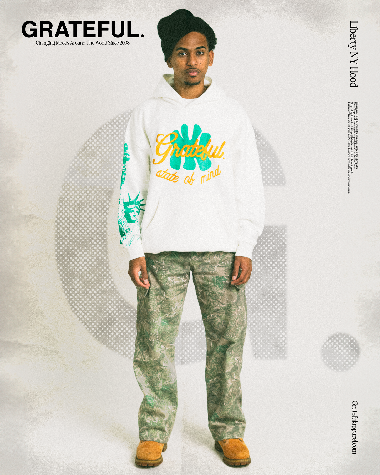 Liberty NY Hood- Off White