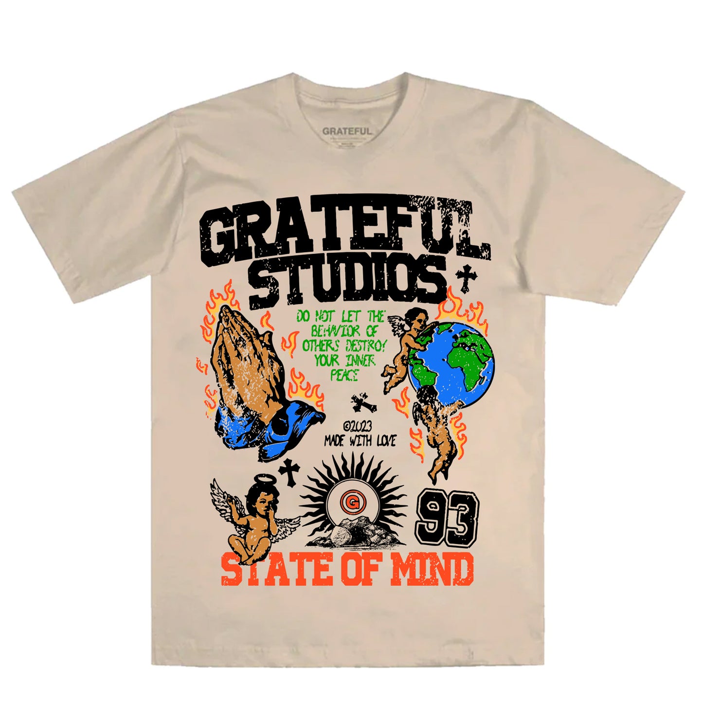 Grateful Studios Tee- Natural