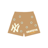 NY Flower Market Mesh Shorts - Camel