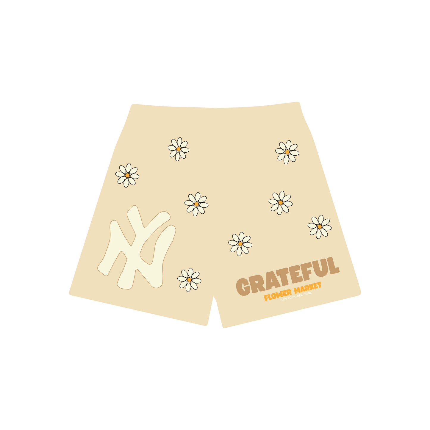 NY Flower Market Mesh Shorts - Sand