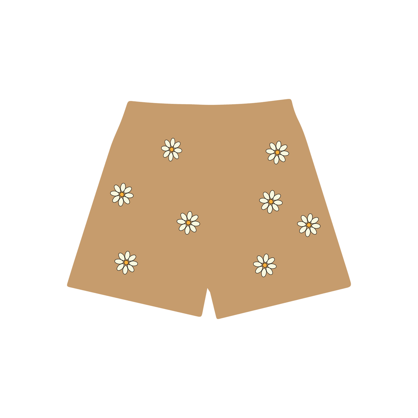 NY Flower Market Mesh Shorts - Camel