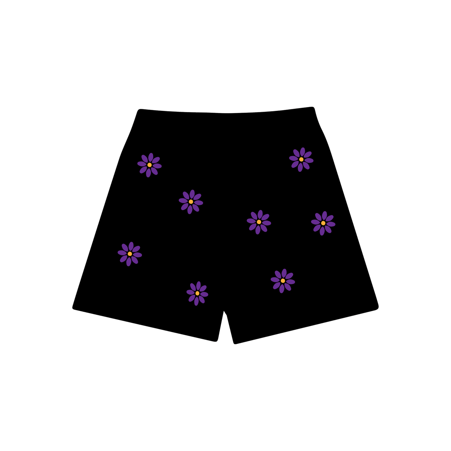 LA Flower Market Mesh Shorts - Black Mamba