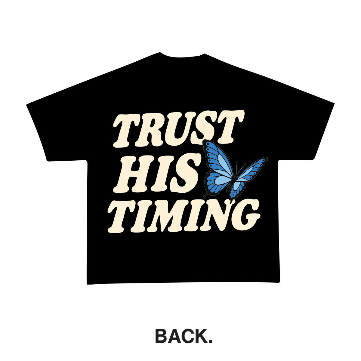 Trust His Timing Tee - Black