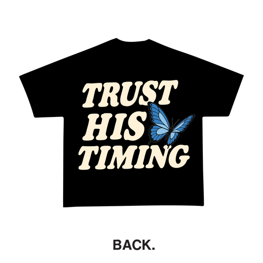Trust His Timing Tee - Black