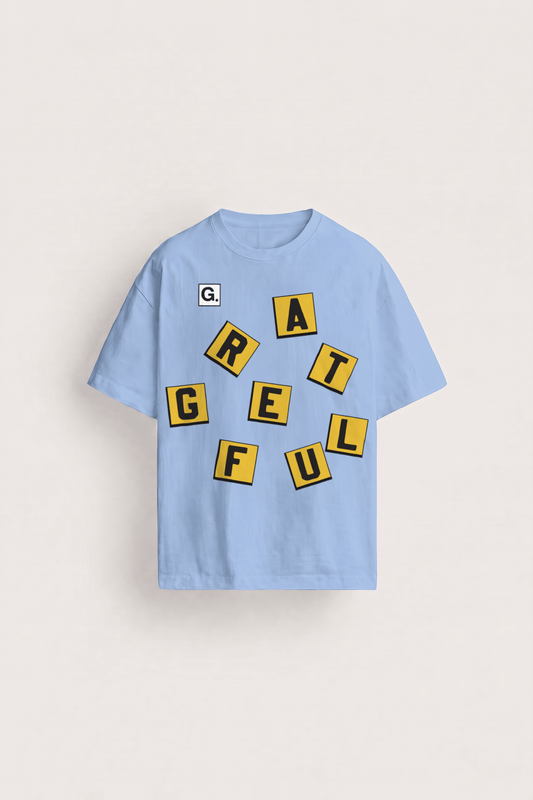 The Letter Box Tee- Slate Blue