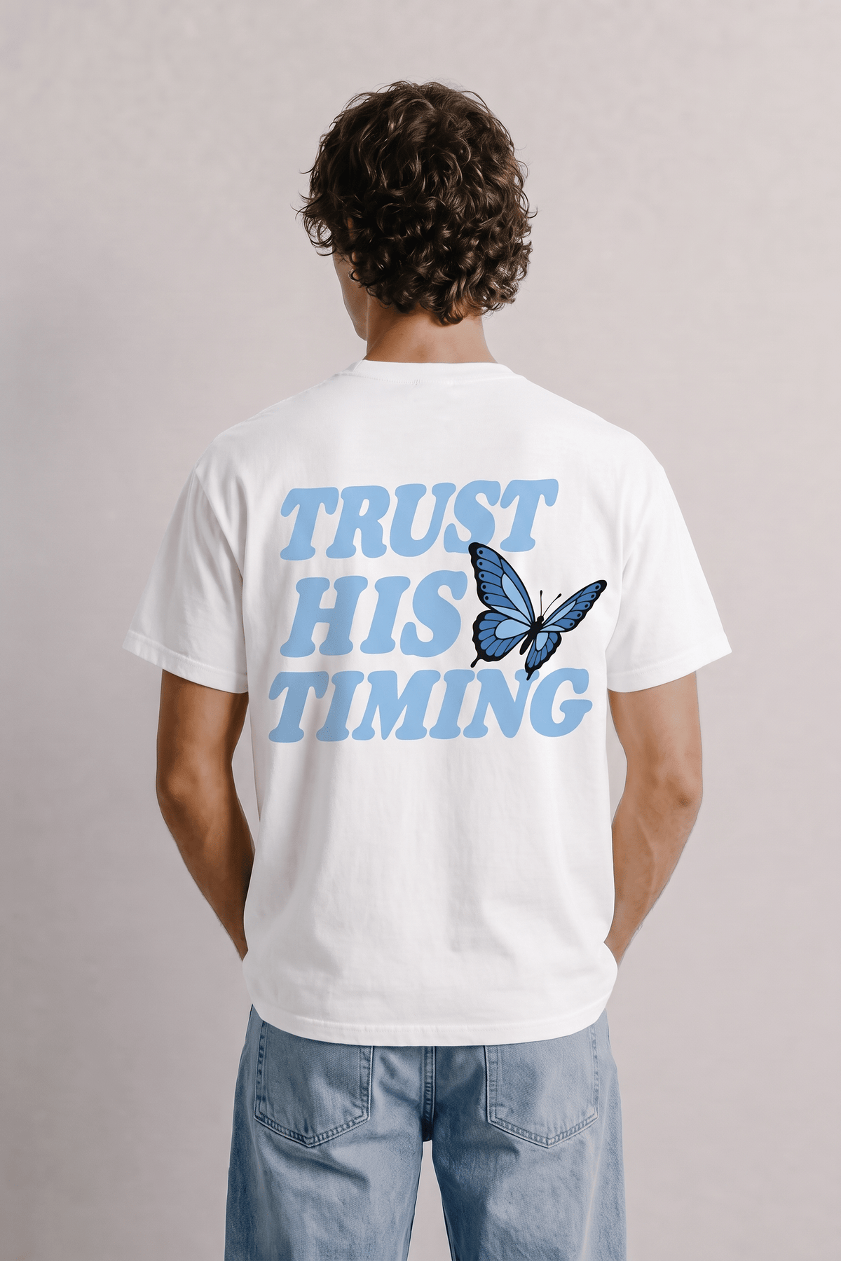 Trust His Timing Tee - White