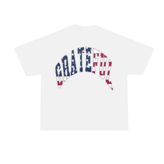 Grateful USA Tee - White