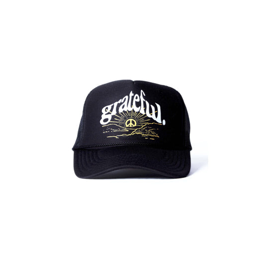 🎁 Peace Mountain Trucker Hat- Black (100% off)