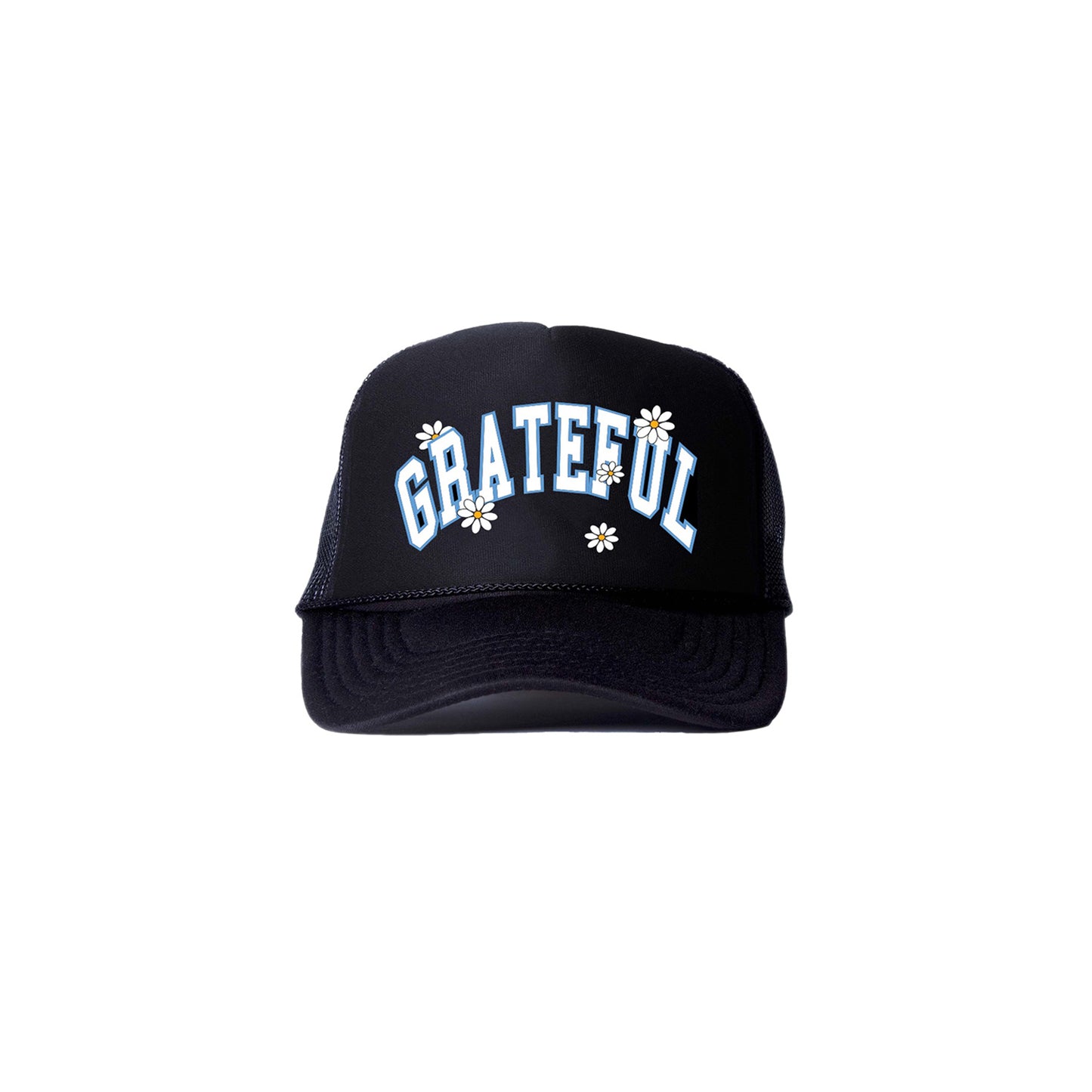 Daisy Arch Trucker Hat- Black