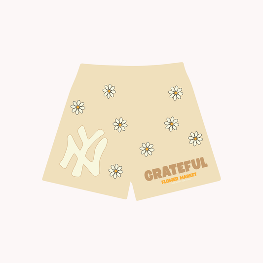 NY Flower Market Mesh Shorts - Sand