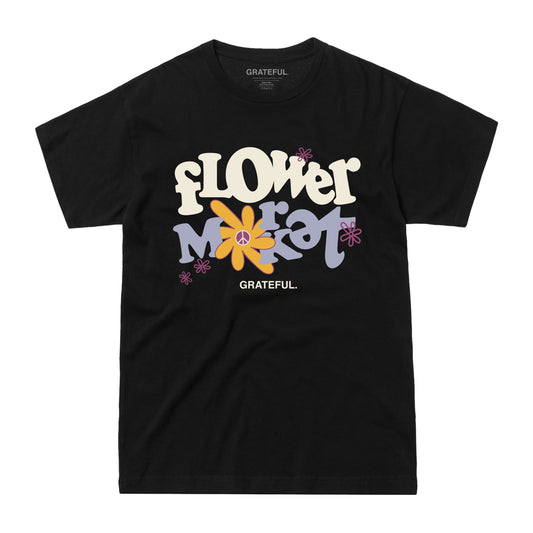 Flower Market Tee - Black